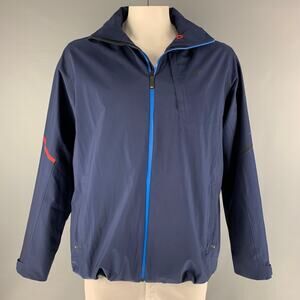 KJUS Chest Size XXL Size XXL Navy Red Polyamide Windbreaker Jacket